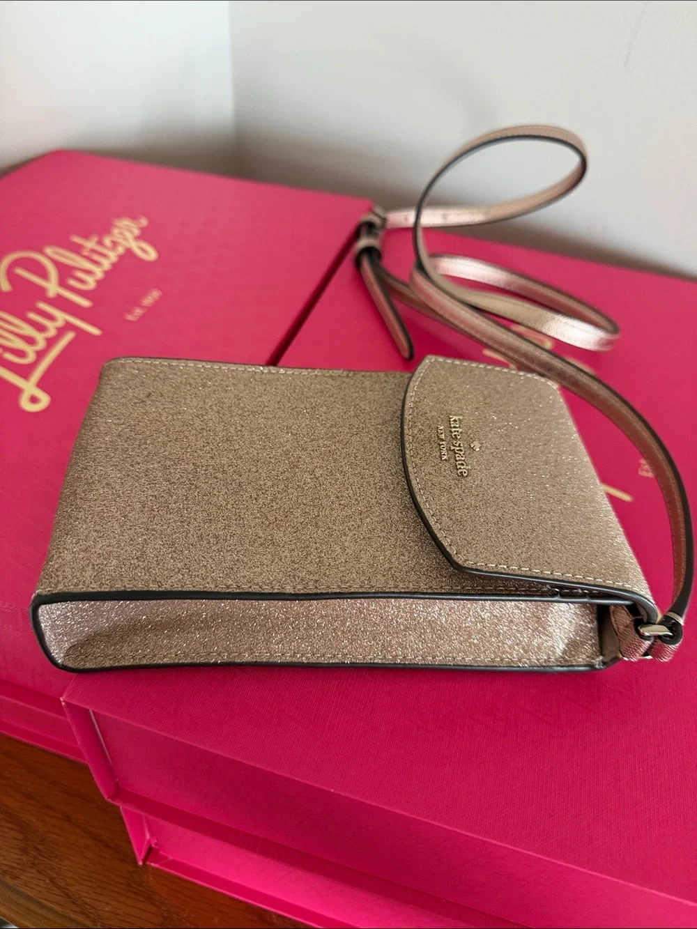 Kate Spade Tinsel North South Flap Phone Crossbody